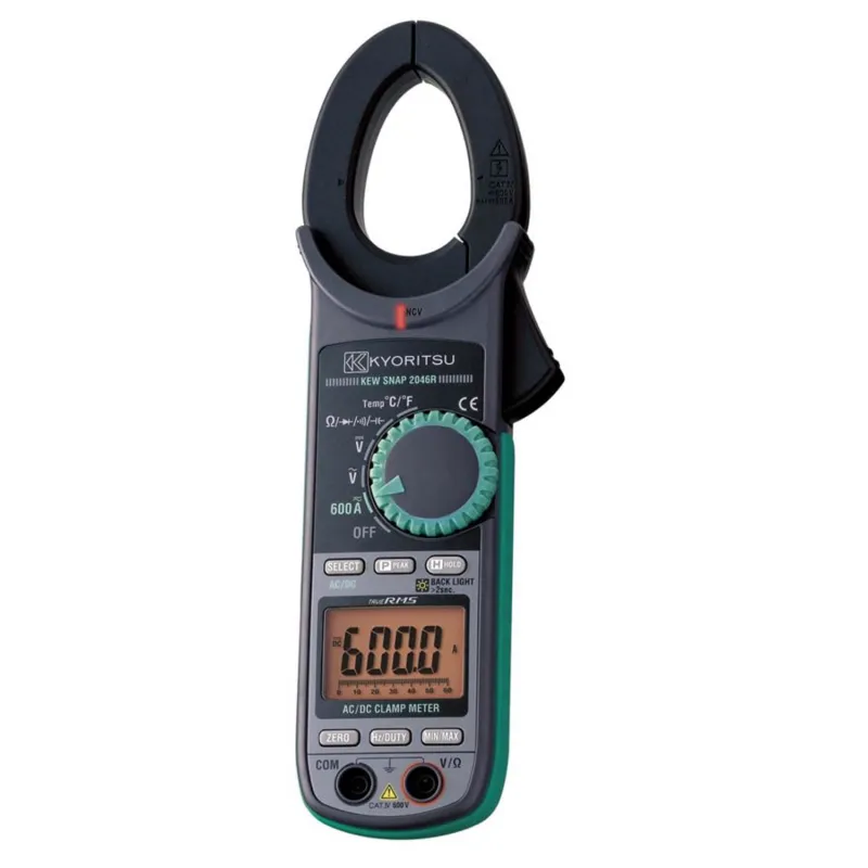 Kyoritsu 2046R [KEW2046R] Pengukur Klem Digital AC/DC True RMS, 600A/600V