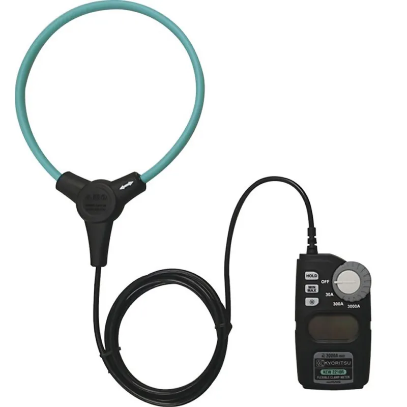 Kyoritsu 2210R [KEW2210R] True RMS Digital Clamp Meter with Flexible and Light Weight Clamp Sensor, 3000A AC