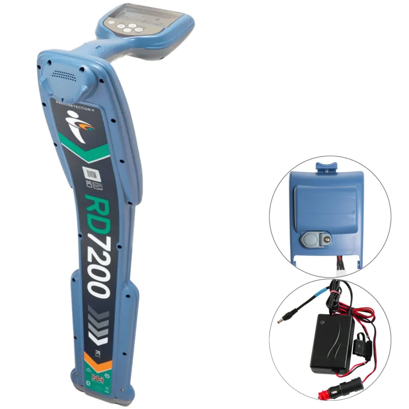 SPX Radiodetection RD7200 [10/RD7200-RA-UK] Cable & Pipe Locator with Rechargeable Battery & Auto Charger