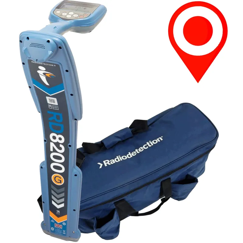 SPX Radiodetection RD8200G [10/RD8200G-BAG-UK] Alat Pendeteksi Pipa dan Kabel Presisi dengan Fitur Pencatatan Penggunaan &amp; Penerima GPS, dilengkapi Tas Jinjing Lembut