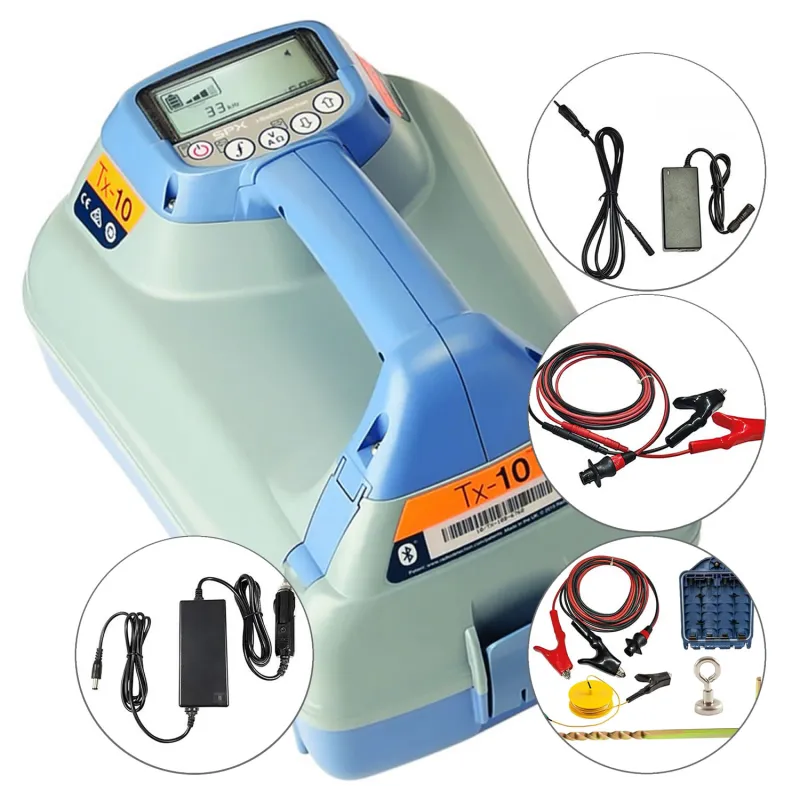 Radiodetection Tx-10B [10/TX10B-R-BAN-UK] Pemancar Sinyal Multifungsi dengan Remote Control iLOC, /Paket Pengisian Daya Lengkap (Kabel Sambungan Langsung dengan Steker dan Soket Berisolasi)
