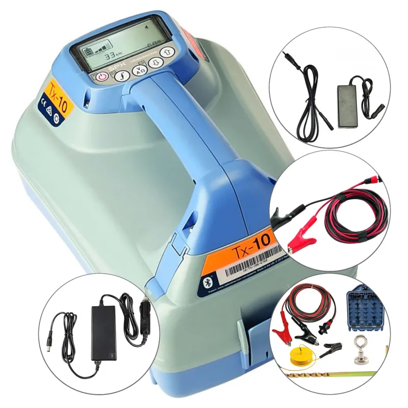 Radiodetection Tx-10B [10/TX10B-R-UK] Pemancar Sinyal Multifungsi dengan Remote Control iLOC, Paket Pengisian Daya Lengkap (Kabel Koneksi Langsung Standar)