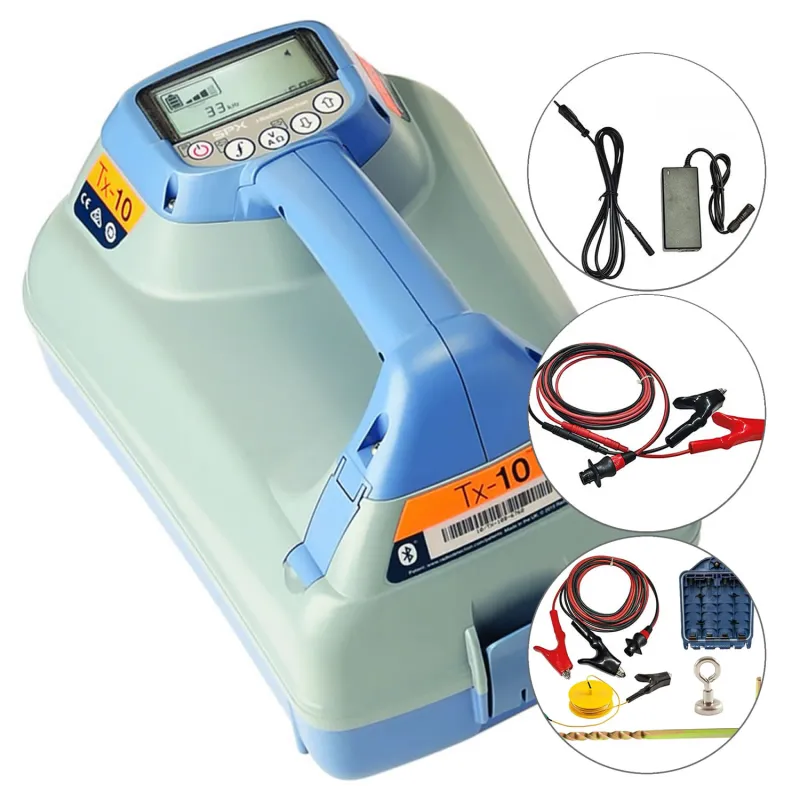 Radiodetection Tx-10B [10/TX10B-RM-BAN-UK] Pemancar Sinyal Multifungsi dengan Remote Control iLOC, Pengisi Daya Listrik (Kabel Sambungan Langsung dengan Steker dan Soket Berisolasi)