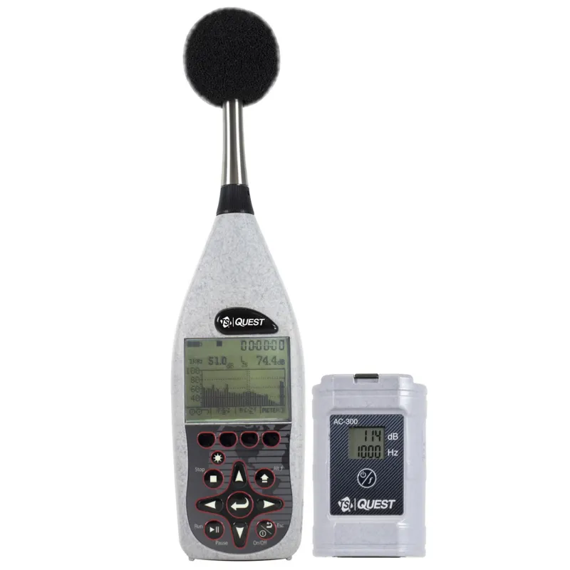 TSI Quest SE-400 [SE-402-R-AC3] Sound Examiner Pengukur Tingkat Suara dengan Kemampuan Jarak Jauh & Kalibrator AC300, Akurasi Kelas/Tipe 2