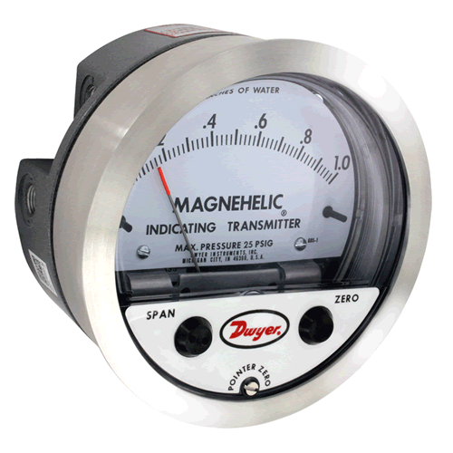 Dwyer 605 Series Magnehelic Indicating Pressure Transmitter (Pascals)